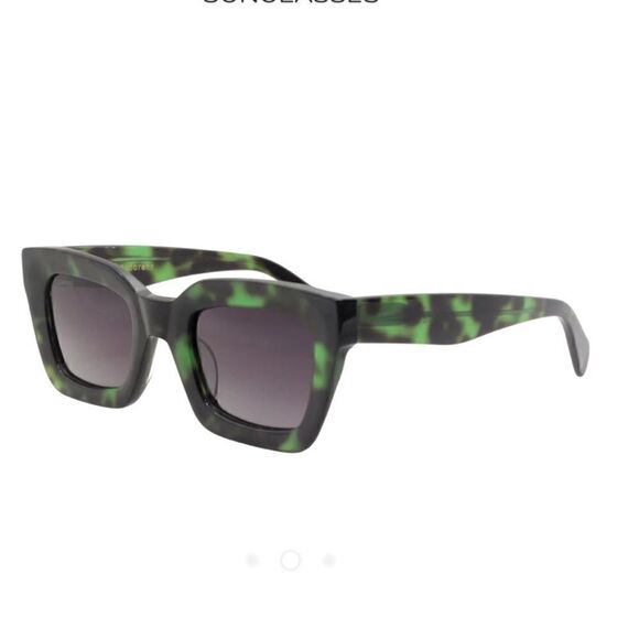 Anthropologie x Transparent Sunglasses Marnie Green Tie Dye Polarized NWT main image 9